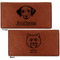 Dog Faces Leather Checkbook Holder Front and Back