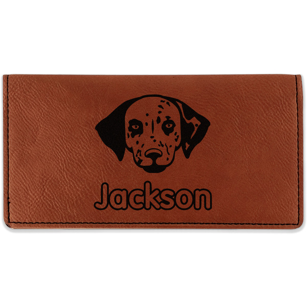 Custom Dog Faces Leatherette Checkbook Holder (Personalized)