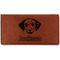 Dog Faces Leather Checkbook Holder - Main