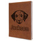 Dog Faces Leather Sketchbook - Large - Double Sided - Angled View