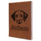 Dog Faces Leather Sketchbook - Large - Single Sided - Angled View