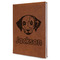 Dog Faces Leatherette Journal - Large - Single Sided - Angle View