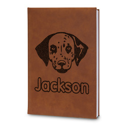 Dog Faces Leatherette Journal - Large - Double Sided (Personalized)