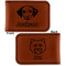 Dog Faces Leatherette Magnetic Money Clip - Front and Back