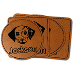 Dog Faces Faux Leather Iron On Patch (Personalized)