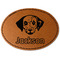 Dog Faces Leatherette Patches - Oval