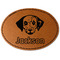 Dog Faces Faux Leather Iron On Patch - Oval (Personalized)