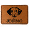 Dog Faces Leatherette Patches - Rectangle