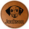 Dog Faces Leatherette Patches - Round