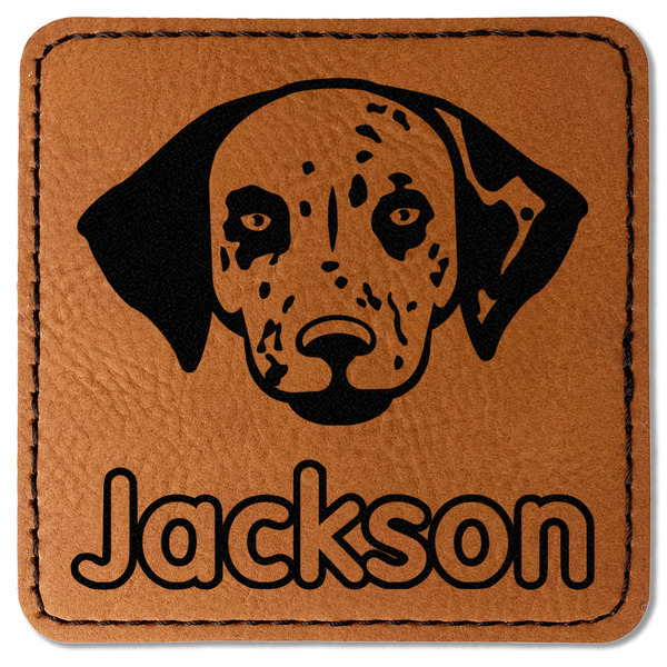 Custom Dog Faces Faux Leather Iron On Patch - Square (Personalized)