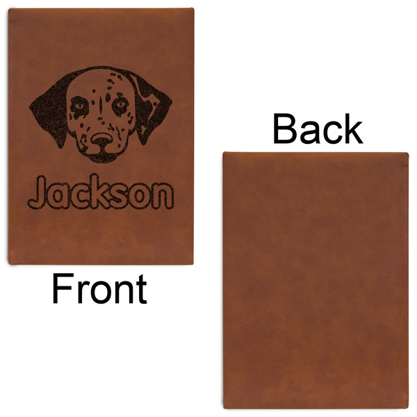 Dog Faces Leatherette Sketchbooks - Large - Single Sided - Front & Back View