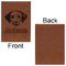 Dog Faces Leatherette Sketchbooks - Large - Single Sided - Front & Back View