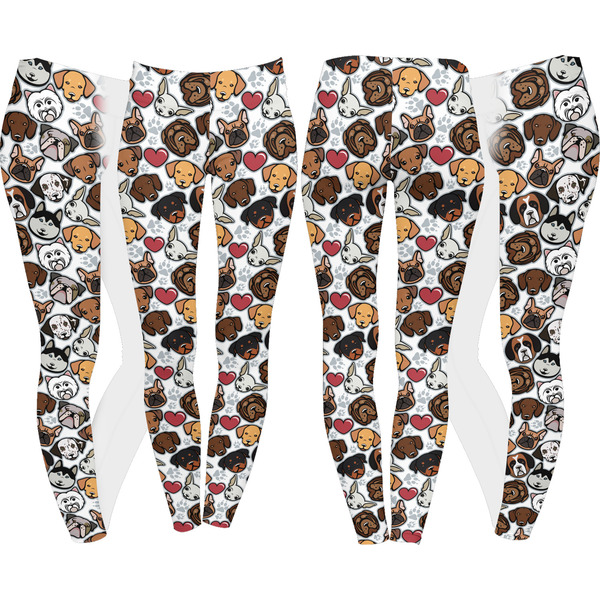 Dog Faces Leggings Turn Around - Apvl
