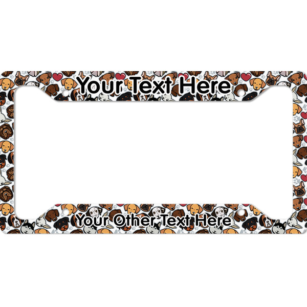 Custom Dog Faces License Plate Frame - Style A (Personalized)