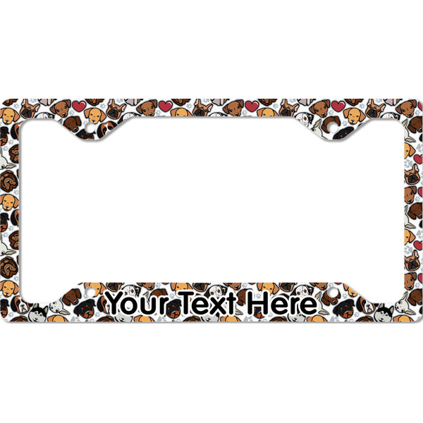 Custom Dog Faces License Plate Frame - Style C (Personalized)