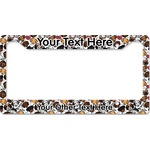 Dog Faces License Plate Frame - Style B (Personalized)