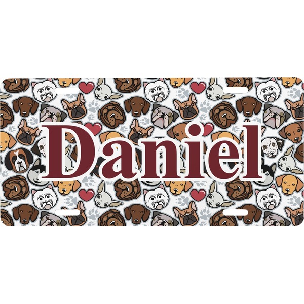 Custom Dog Faces Front License Plate (Personalized)