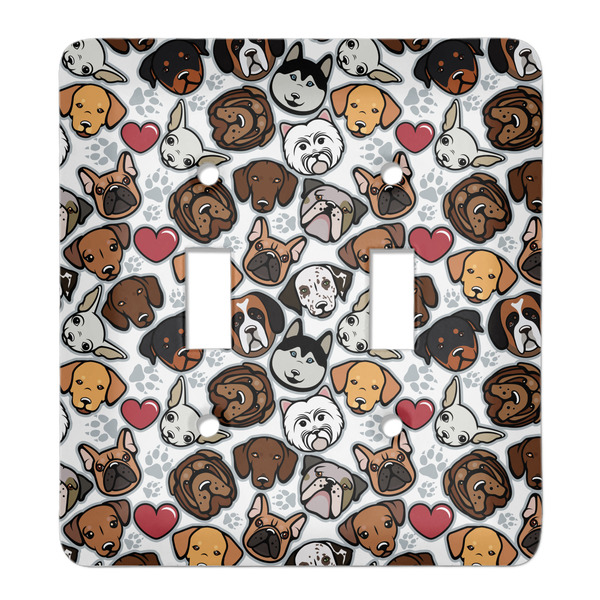 Custom Dog Faces Light Switch Cover (2 Toggle Plate)