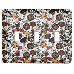 Dog Faces Light Switch Cover (3 Toggle Plate)