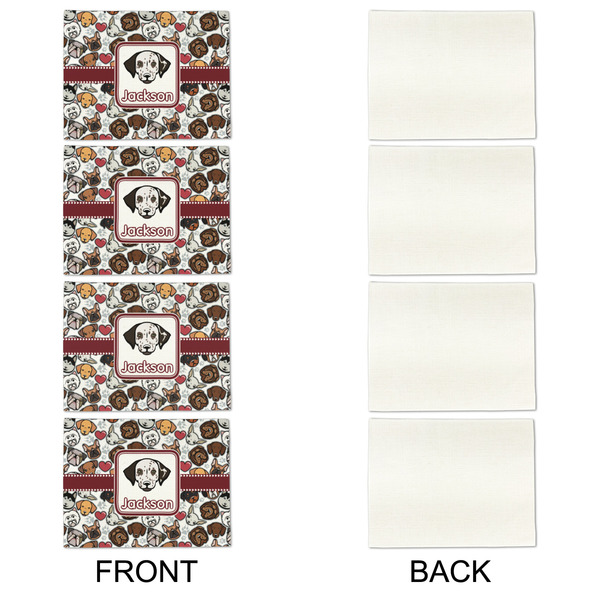 Dog Faces Linen Placemat - APPROVAL Set of 4 (single sided)