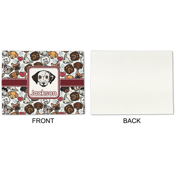 Dog Faces Linen Placemat - APPROVAL Single (single sided)