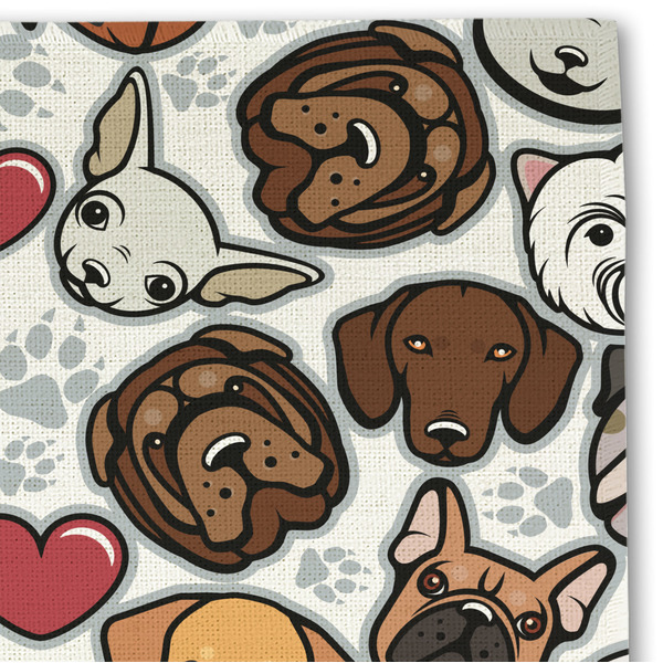 Dog Faces Linen Placemat - DETAIL