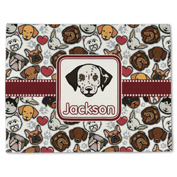 Dog Faces Single-Sided Linen Placemat - Single w/ Name or Text