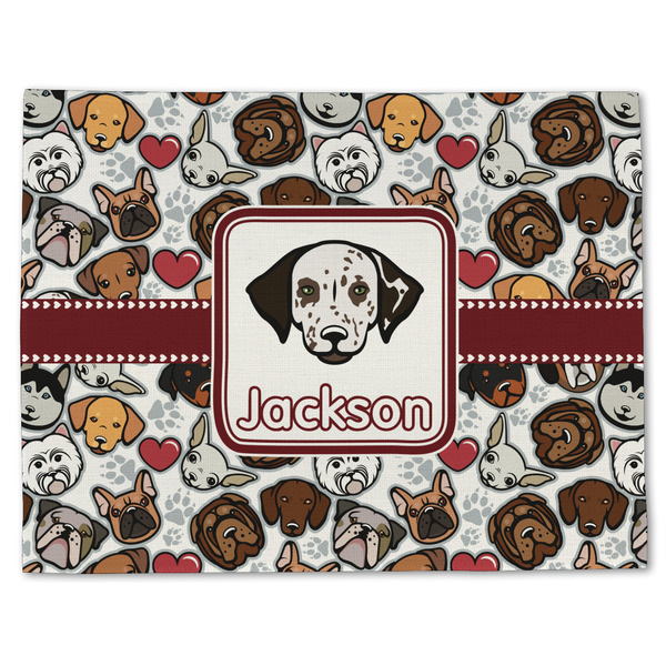 Dog Faces Linen Placemat - Front