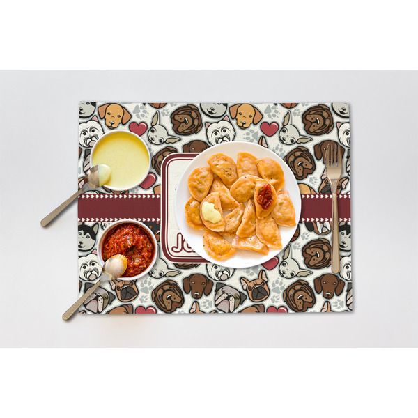 Dog Faces Linen Placemat - Lifestyle (single)