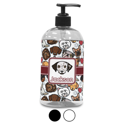 Dog Faces Plastic Soap / Lotion Dispenser (Personalized)