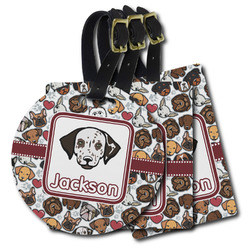 Dog Faces Plastic Luggage Tag (Personalized)