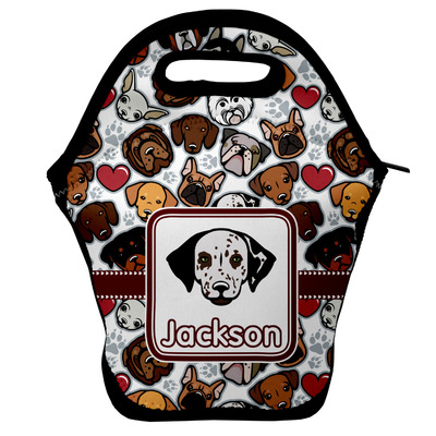 Dog Faces Lunch Bag w/ Name or Text