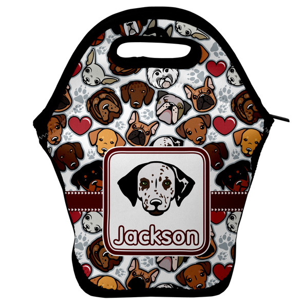 Custom Dog Faces Lunch Bag w/ Name or Text