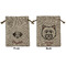 Dog Faces Medium Burlap Gift Bag - Front & Back (Personalized)