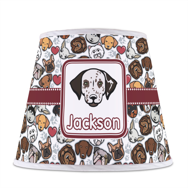 Dog Faces Poly Film Empire Lampshade - Front View