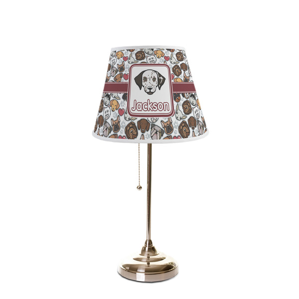 Dog Faces Poly Film Empire Lampshade - On Stand