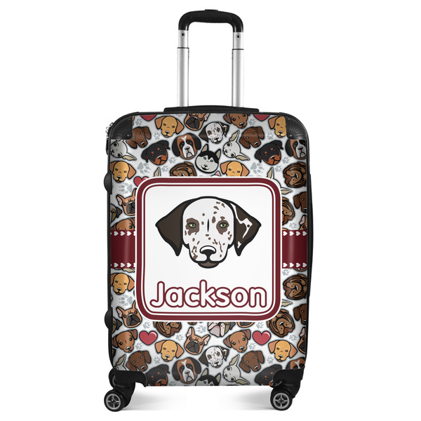 Custom Dog Faces Suitcase - 24" Medium - Checked (Personalized)