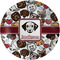 Dog Faces Melamine Plate 8 inches