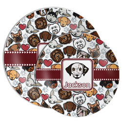 Dog Faces Melamine Plate (Personalized)