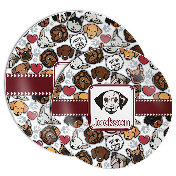 Dog Faces Melamine Plates - PARENT/MAIN