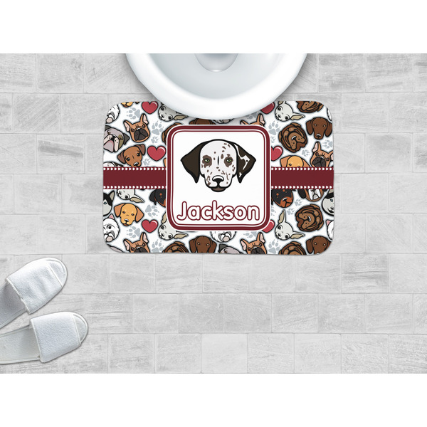 Dog Faces Memory Foam Bath Mat - LIFESTYLE