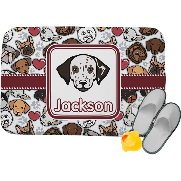 Custom Dog Faces Memory Foam Bath Mat (Personalized)