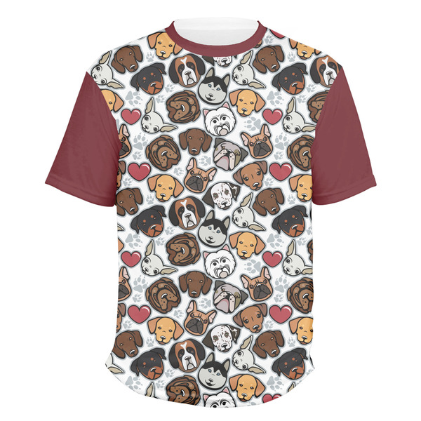Custom Dog Faces Men's Crew T-Shirt - X Large