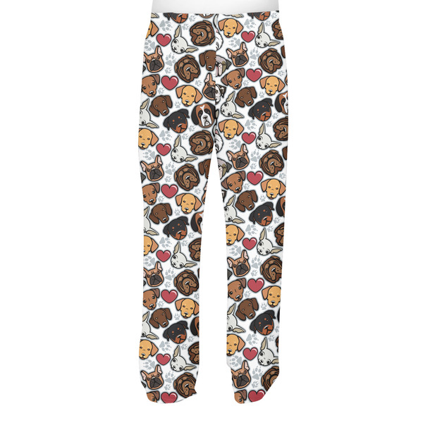 Dog Faces Men's Pjs Back - on model