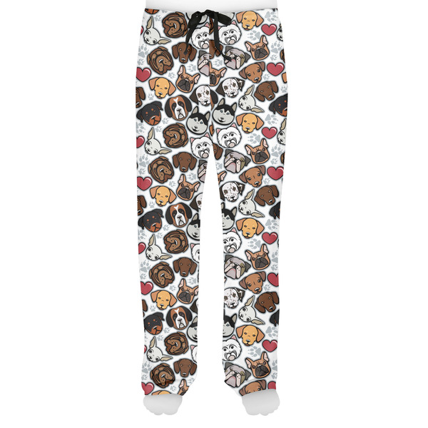 Dog Faces Men's Pjs Front - on model