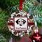 Dog Faces Metal Ball Ornament - Lifestyle