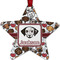 Dog Faces Metal Star Ornament - Front