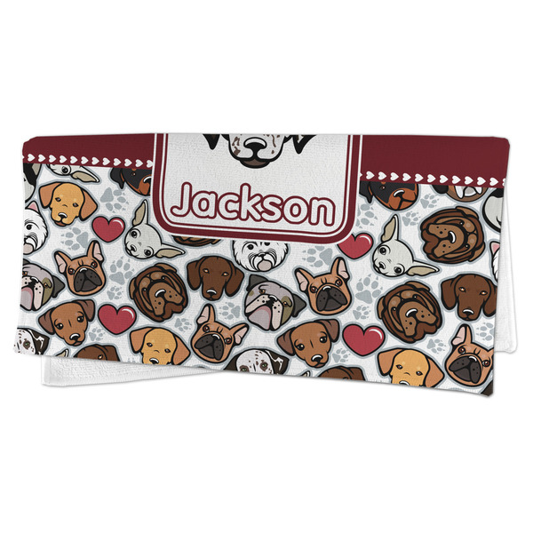 Dog Faces Microfiber Dish Rag - FOLDED (half)