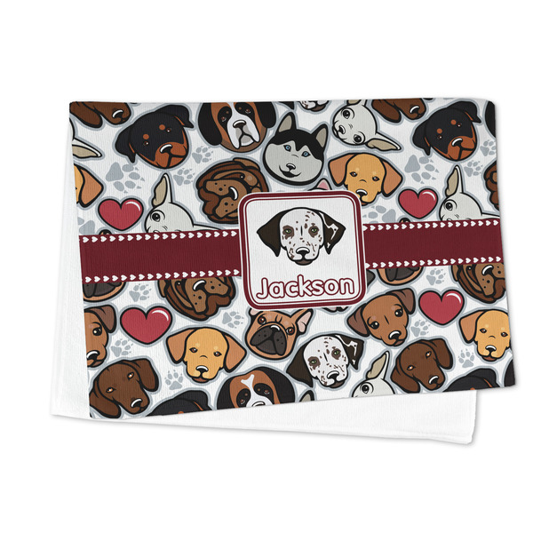 Dog Faces Microfiber Dish Towel - FOLDED HALF