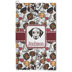Dog Faces Microfiber Golf Towel - Large (Personalized)